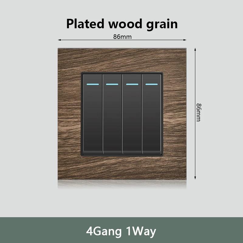 Настенный выключатель с рисунком под дерево, 18 Вт, быстрая настенная розетка типа C 220 В, европейская электрическая розетка EU FR с зарядным устройством USB