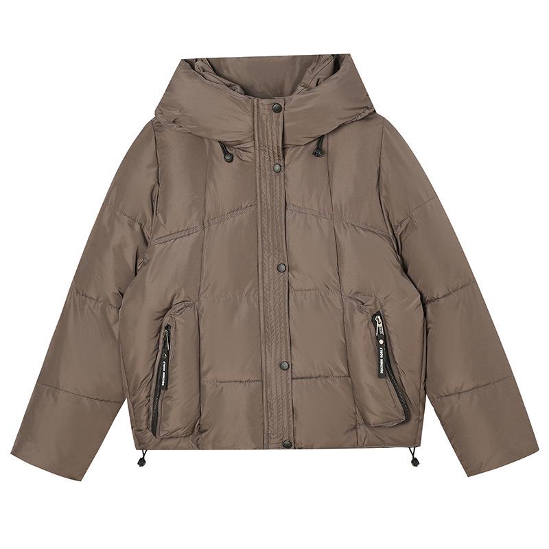 Модная куртка пуховик класса люкс для миниатюрных женщин — с капюшоном, утолщенная, омолаживающая, женская зимняя одежда 2025