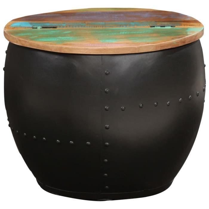 VidaXL Table basse 53x43 cm Bois de récupération massif