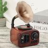 Wood Color Gramophone Music Box Plastic Photography Props  For Home and Office Decor