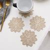 4PC Snowflake Shape Drink Cup Coasters Kitchen Mat PVC Placemat Hot Pad Table Placemats Dining Table Mat Non-Slip Kitchen