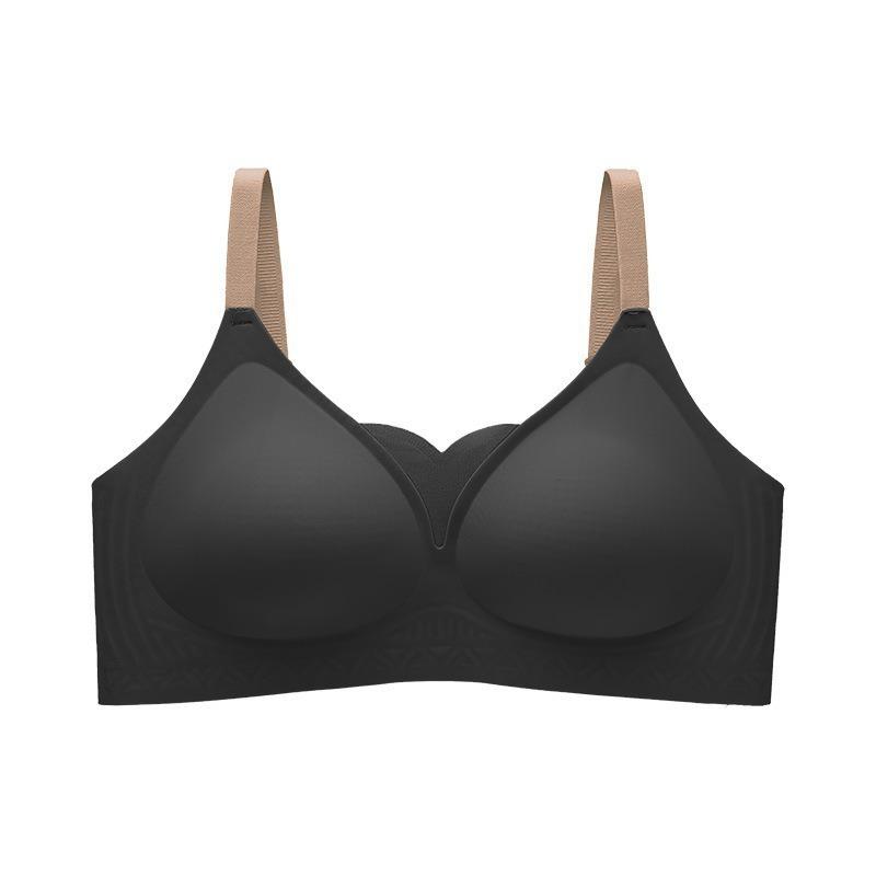 Traceless liquid soft support underwear women's small breasts gather and support, anti-sagging, no steel ring, comfortable emollient jelly bra