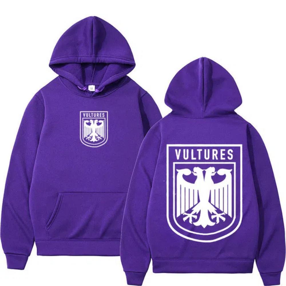 Толстовка с логотипом рэпера Канье Уэста Vultures для мужчин и женщин в стиле хип-хоп, винтажные пуловеры, толстовка с капюшоном, повседневная флисовая толстовка, уличная одежда