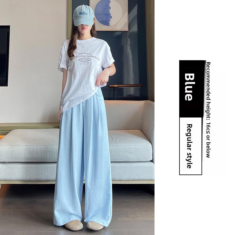 Nai Fu Yamamoto women's suit pants, summer thin style 2026 new model, high-waisted, slimming, casual, loose, ice silk, drapey wide-leg pants