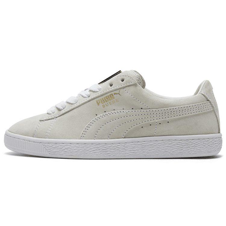 Puma Замшевая классика Металлический значок 'Белая команда Золото' 370081-02