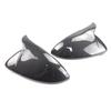 Carbon Fiber Look Black Horn Shape Side Wing Mirror Cover for Volkswagen VW Golf 7 MK7 MK7.5 GTI R GTE GTD 13-20 Replacement