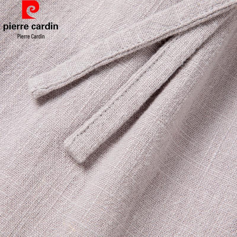 Pierre Cardin Унисекс повседневные прямые брюки из смесовой льняной ткани