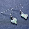 Summer new small fresh simple earrings platinum opal heart earrings natural earrings