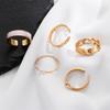 Минималистичный комплект колец золотого цвета для женщин 2023, геометрическое круглое кольцо на костяшку пальца, женские модные украшения на палец