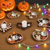 Multi-layered Halloween Candle Holder Romantic Wooden Candle Stands  Ghost Festival