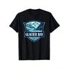 Мужская футболка Glacier Bay National Park Ретро значок Графика Дышащая Повседневная Круглый вырез