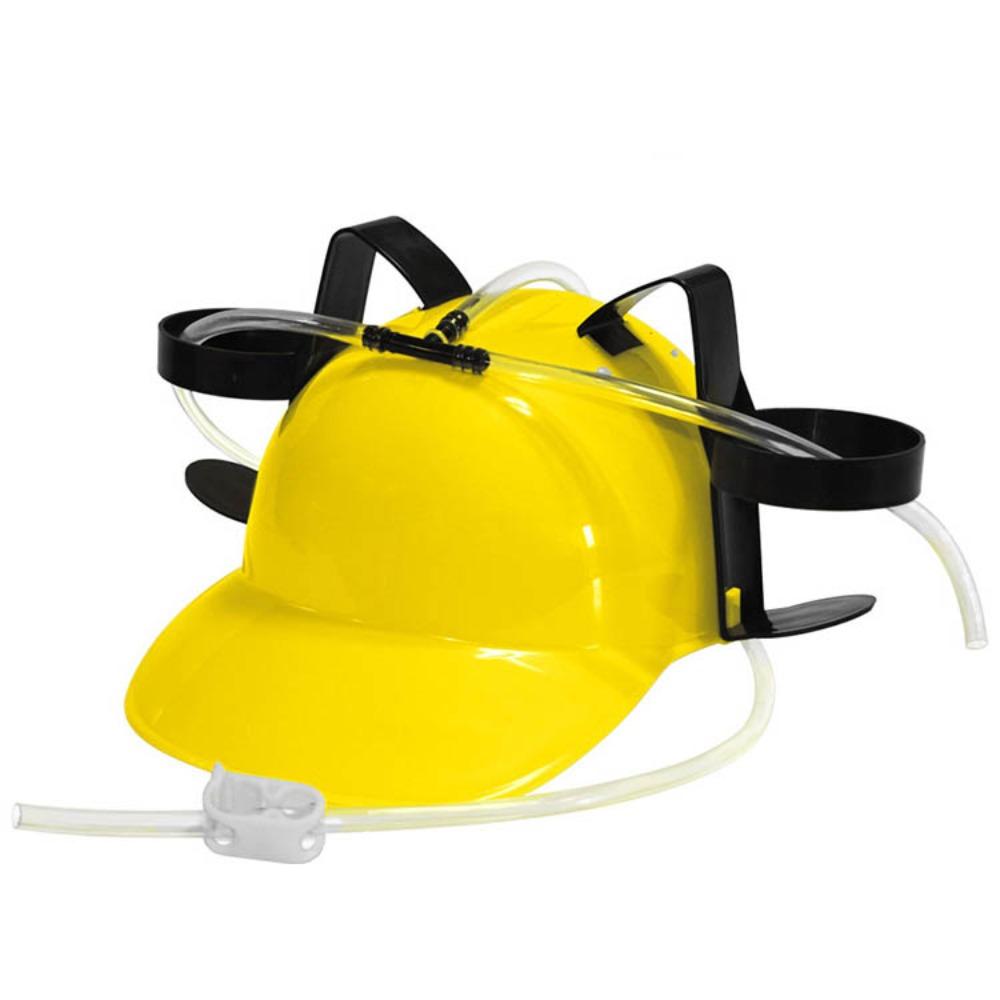 With straw Outdoor Beer Hat Hat Type Drinking Helmet Creative Beer Beverage Hat