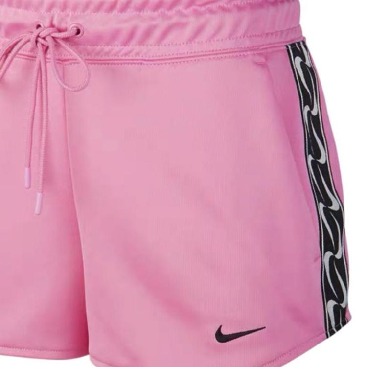 Nike Спортивные шорты прямого кроя с вышитым логотипом и шнурком, женские шорты розового цвета CJ6318-610
