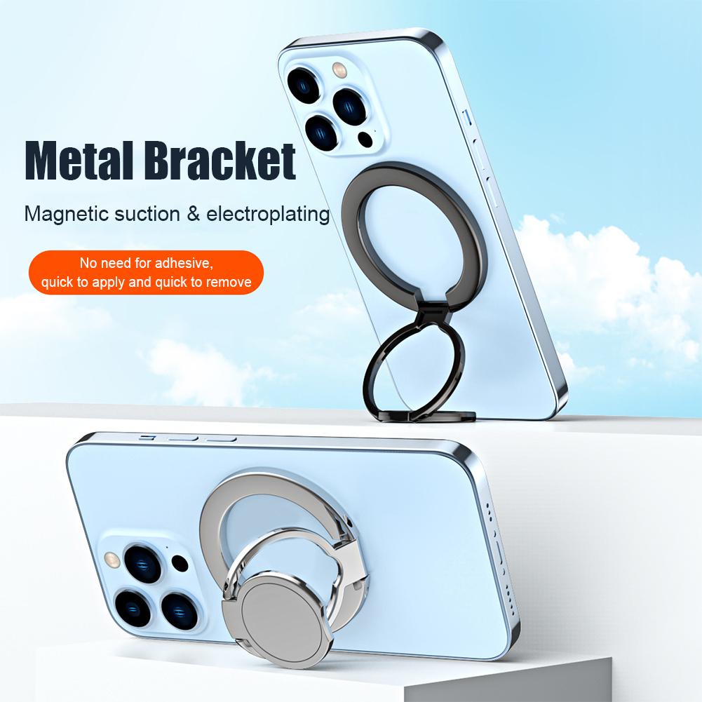 Strong Magnetic Mobile Phone Finger Holder For MagSafe Accessories Magnet Foldable Cellphone Stand Support For IPhone 14 15