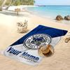 Leicester City Personalized Printed Beach Towel Soccer Logo Support Custom Name Text Absorbent Towel For Sport Travel Special Gift
