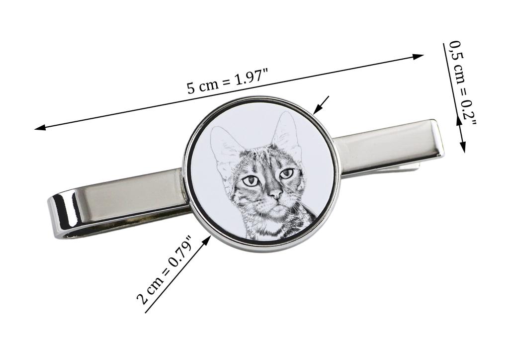 Toyger – Cat tie clip, personalized tie clip | Art-Dog