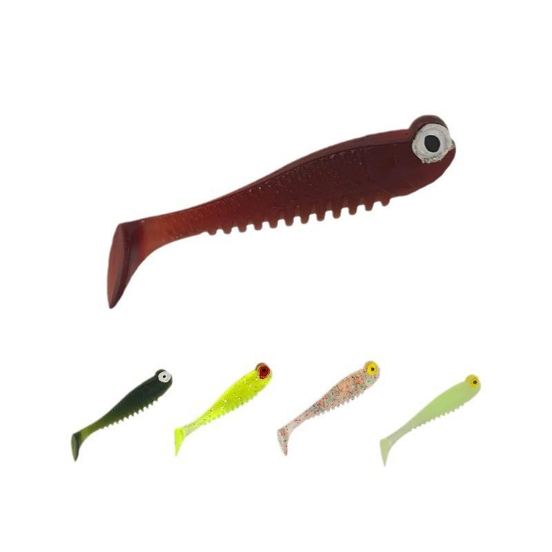 Светящаяся приманка T-Tail Soft Bait 5см 1.2г - Бионическая приманка в виде маленькой рыбки для рыбалки.
