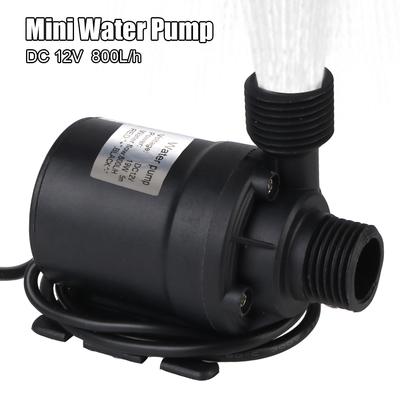 Портативный мини DC 12V Садовый 5м 800л/ч Бесщеточный двигатель Погружной водяной насос для системы охлаждения Фонтаны Нагреватель Ультра-тихий