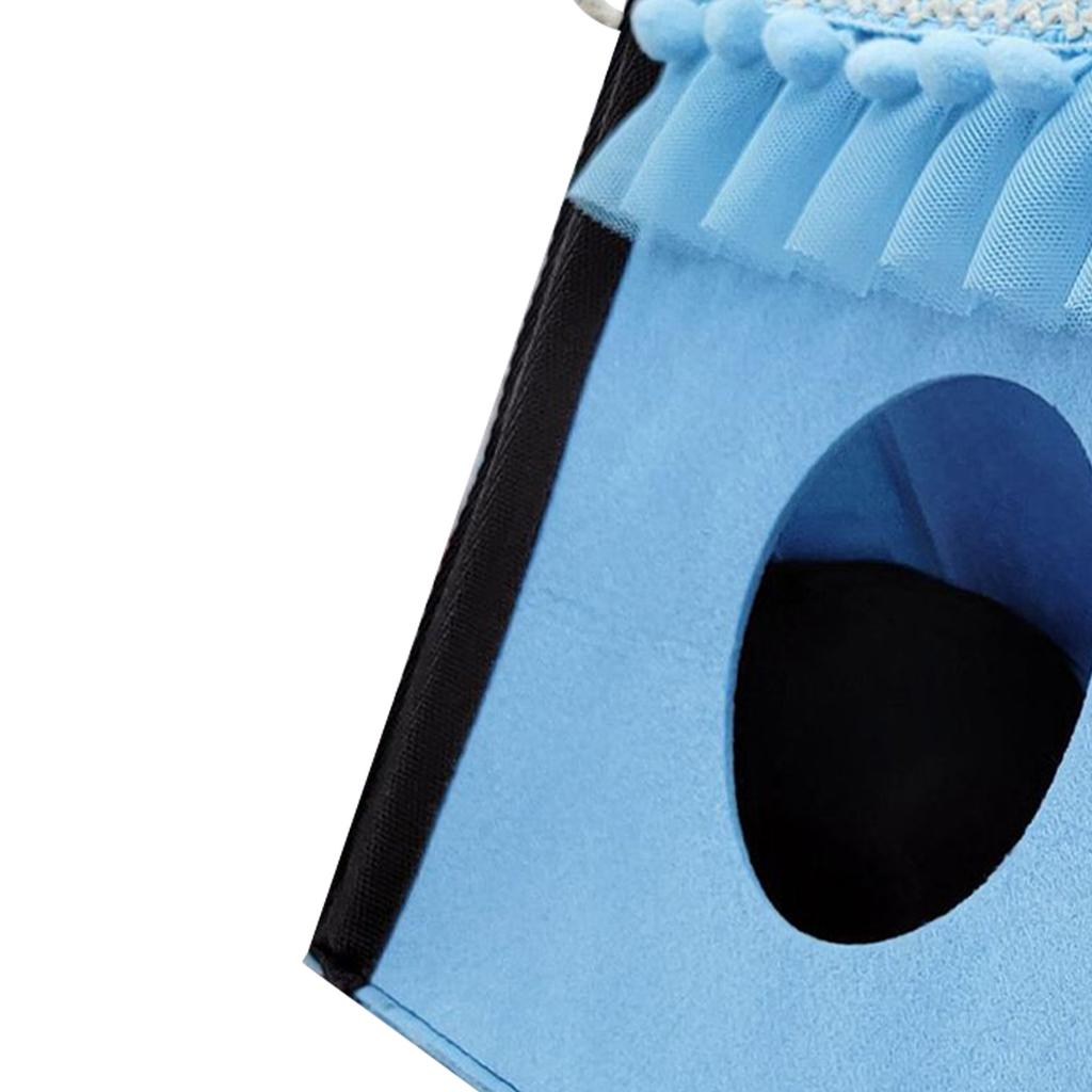 Hamster Hideout Tent Rabbit Rat Tunnel House Small Animal Tube Toy Warm Nest Habitat Blue