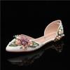 Fashion Korean Version Low Heel Solid Color Pointed Toe Wedding Banquet Flower Shoes Thin Heel Pointed Toe Luxury Zapatos De Mujer
