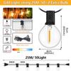 Outdoor String Lights 30M G40 LED Patio Lights EU Plug 50 Edison Bulbs 2 Spare Waterproof Hanging Light for Backyard Party Decor