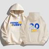 Autumn Winter Curry Basketball Hoodie Golden State Warriors Stephen Curry Black Men Women Fleece Warm Hooded Sports Hoodie Top