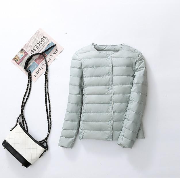 Autumn and winter new light down jacket women wear inside the liner with a round neck V-neck to keep warm, collarless light vest