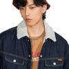 Lee FW22 Джинсовая куртка-косуха из искусственного мутона на одной пуговице, мужская, хлопковая, LMT0040113HH00F898L00