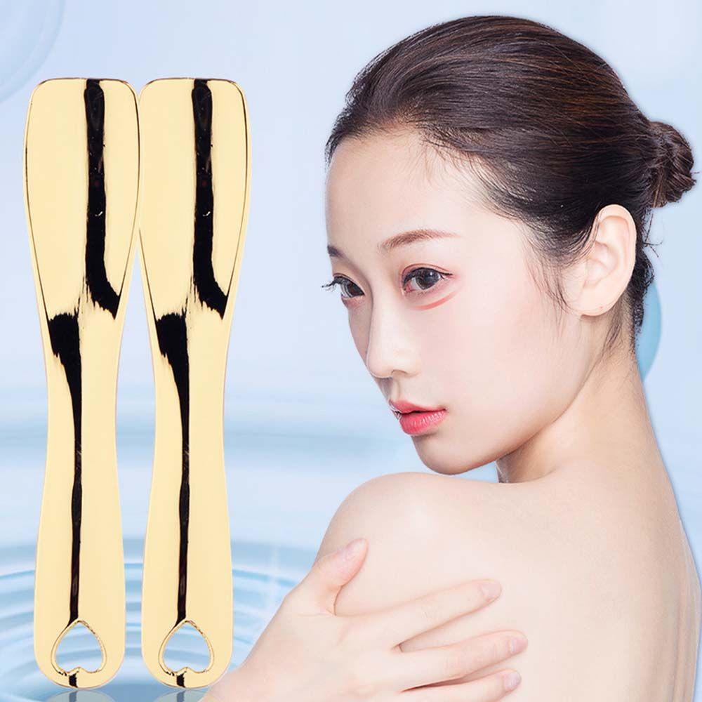 Массажная ложка для крема для глаз Мини-косметическая ложка Изогнутая ложка для крема для лица Лопатка для макияжа