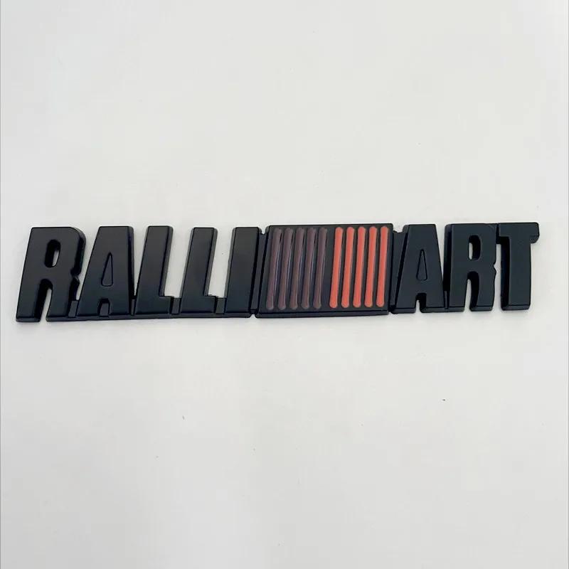 3D Metal Car Styling RalliArt Front Grille Emblem Rear Trunk Badge Sticker For Mitsubishi RalliArt Lancer Ralli Art 9 10 Asx UN1
