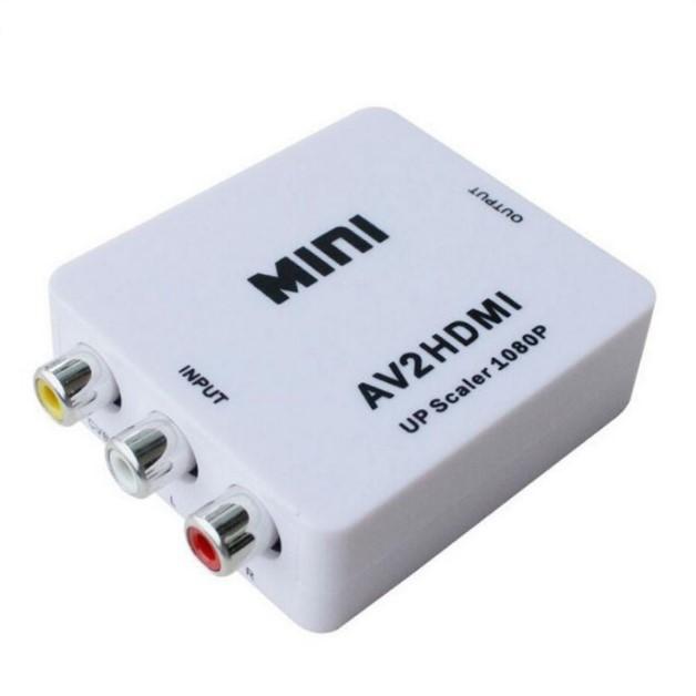 HDMI 2AV RCA/CVSB L/R видео к HDMI-совместимому адаптеру AV-скалера HD Video Converter Box 1080P Поддержка NTSC PAL YSL