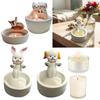 Cute Animal Candle Holder for Cats Dogs Rabbits and Foxes Charming Aromatherapy Light Holder for Animal Lovers