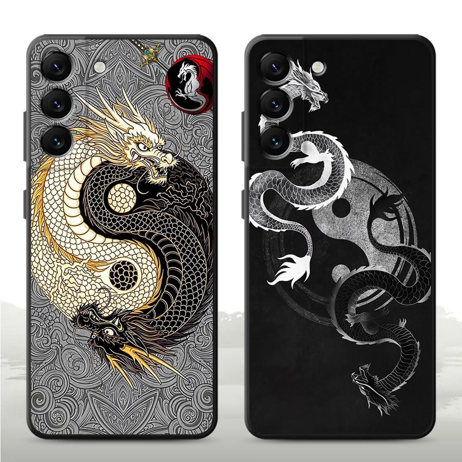 Чехол для телефона Funda для Xiaomi Redmi Note 10S 9S 7 8 11 9 12 Pro 13 Pro Plus 10 14 11s 12s Тайцзи Дракон