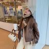 Lapel Biker Suit 2023 New Faux Suede Fur A Lamb's Wool Coat Women Winter Padded Thickened Jacket