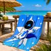 Пляжное полотенце Astro Bot «Космическое приключение», быстросохнущее, простое в уходе, подходит как для фитнеса, так и для пляжного отдыха, Спортивный незаменимый аксессуар