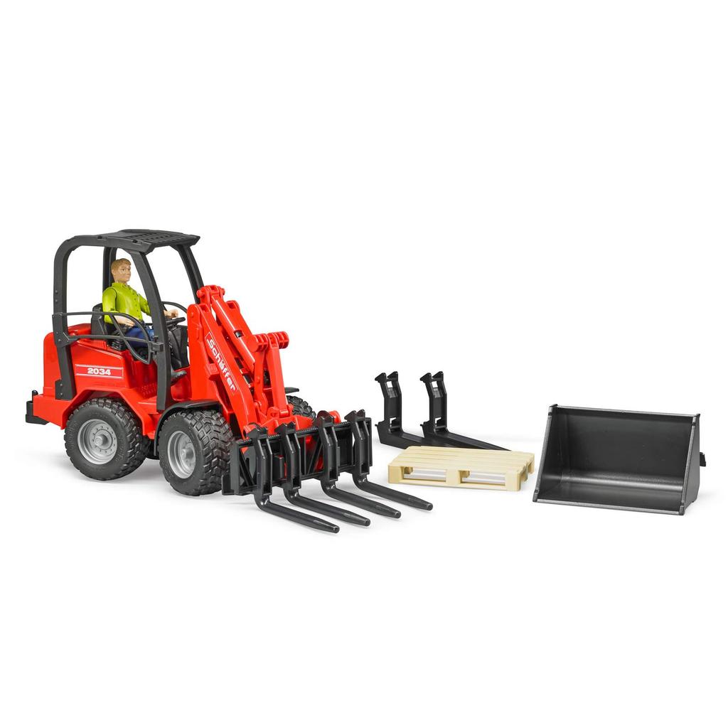 Комплект поддонов для компактного погрузчика BRUDER Schaeff (с фигурой)