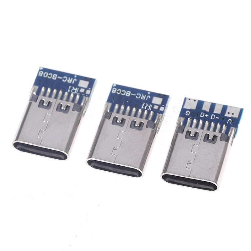 10Pcs Usb 3.1 Type C Connector 14 Pin Female Socket Receptacle Through Holes