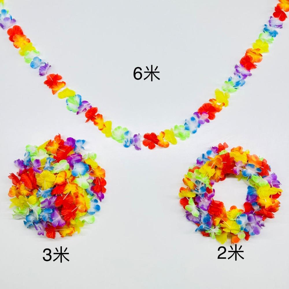 Гавайская цветочная гирлянда Тропическое искусственное ожерелье Баннер Многоцветное цветочное украшение для вечеринки Свадебный декор для вечеринки по случаю дня рождения