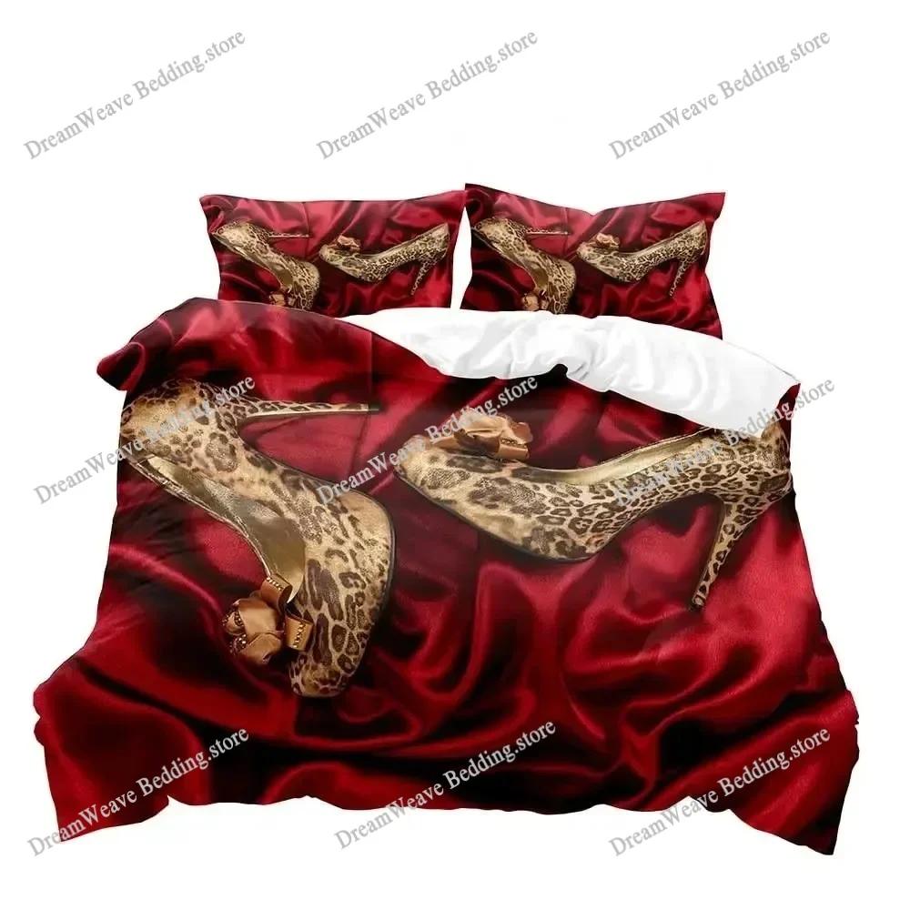 Leopard Duvet Cover Queen Bedding Sets, Black Luxury Comforter Quilt Cover,Fashion Cheetah Print Gifts for Men Women Luxury Gift