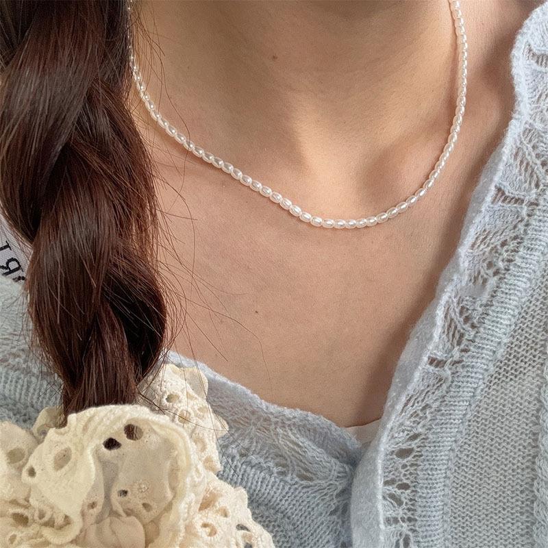 Винтажное жемчужное ожерелье с магнитной застежкой, нишевое, в стиле легкой роскоши, придворное, цепочка для ключицы, модное, универсальное, темпераментное ожерелье