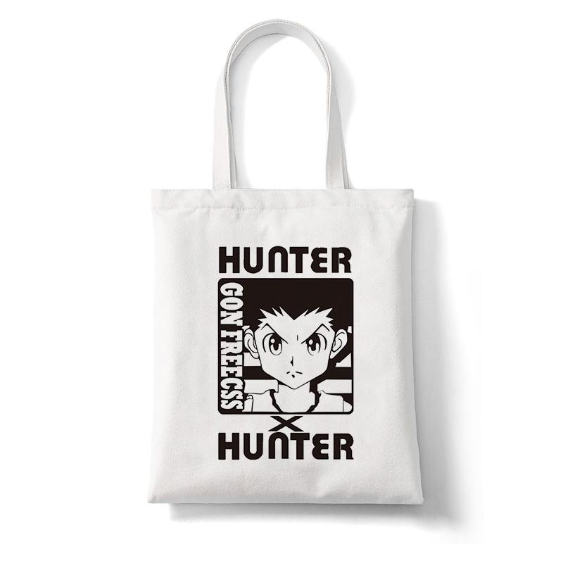 Anime Shopper Bag Hunter X Hunter Killua Zoldyck Shopping Bag Canvas Bag Tote Large Capacity Collapsible Handbags Shoulder Bag