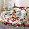 Oh Deer Christmas Home Customize Your Name Blankets Soft Cozy Lightweight Versatile For All Seasons Perfect For Picnics Sofa Office Bed Living Room