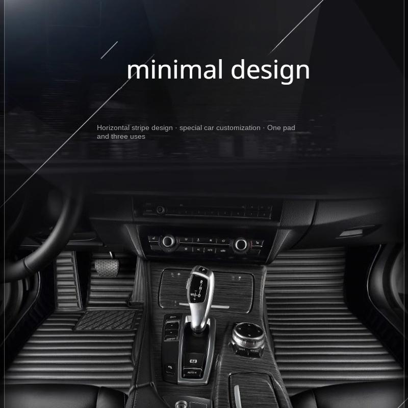Striped Pu Leather Custom Car Floor Mat for Chevrolet Malibu XL 2016-2024 Year Interior Details Car Accessories Carpet