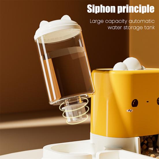 Автоматическая кормушка для кошек 2-в-1, диспенсер для воды, многоцелевая, для маленьких кошек, собак, щенков, миска для кормления едой и водой, товары для питомцев