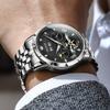 OLEVS механические автоматические часы с фазами Луны стильные скелетонированные водонепроницаемые популярные светящиеся часы для мужчин черные белые мужские и