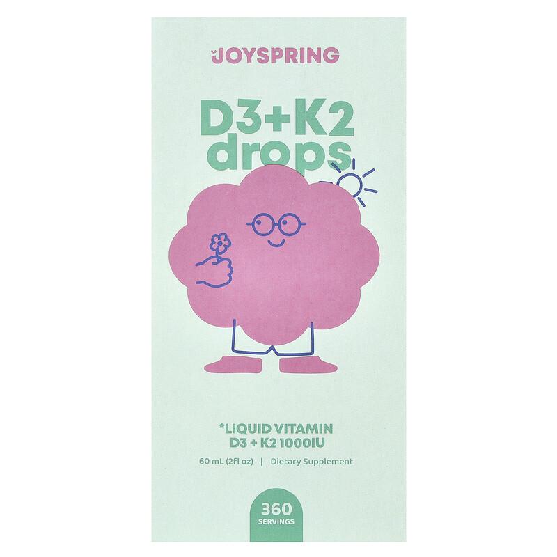 D3 + K2 Drops, 2 fl oz (60 ml)