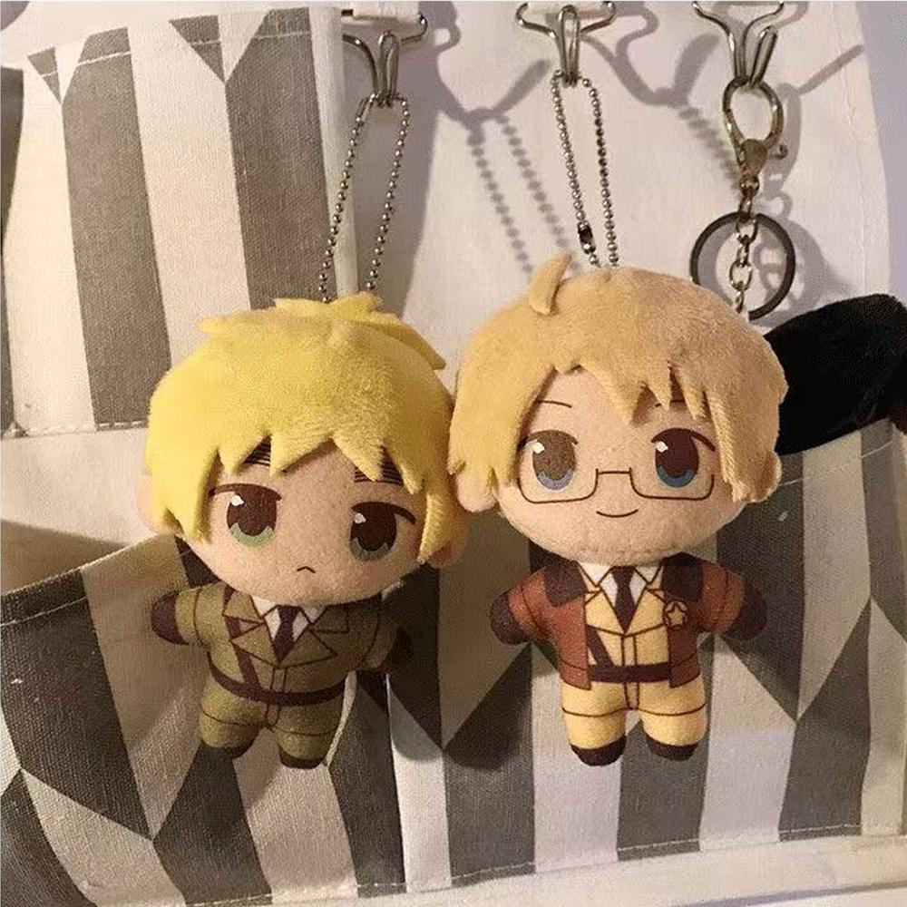 9 см Плюшевые подвески Hetalia Англия Hetalia Иван Брэнски Hetalia Державы Оси Америка Плюшевые игрушки Киношные мягкие игрушки Подарок для фанатов