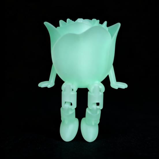 Фигурка розы, напечатанная на 3D-принтере, статуэтка красной розы, светящаяся в темноте, с гибкими шарнирными ногами, романтический подарок на Рождество, День святого Валентина, домашний декор