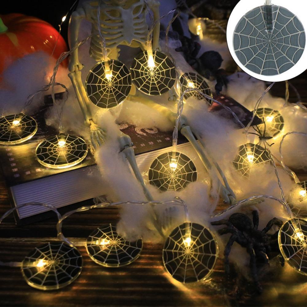 Solar Powered Halloween String Lights Skull Pumpkin Bat Luminous LED Lights String Portable Halloween Twinkle Lights