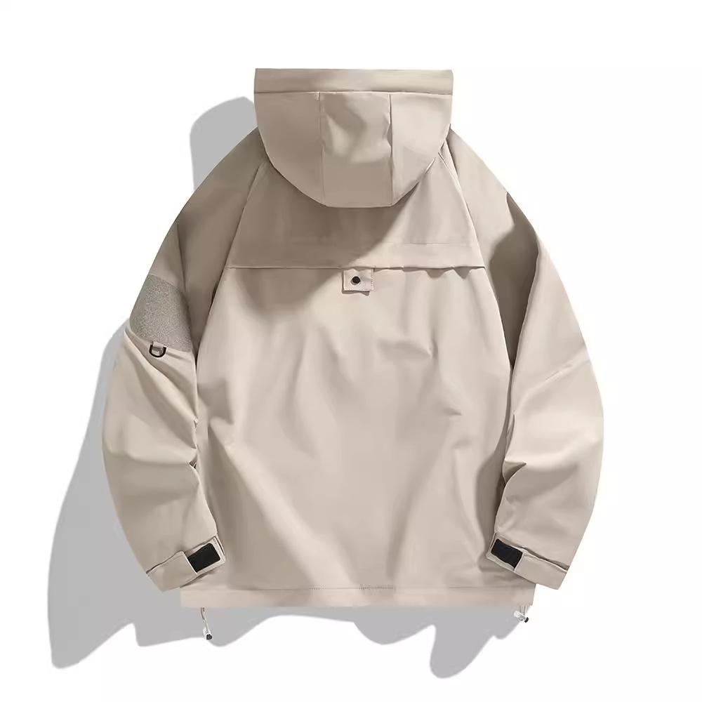 Men's Autumn Men's Tooling Jacket Fashion Casual Men's Loose Hooded Functional Autumn Clothes